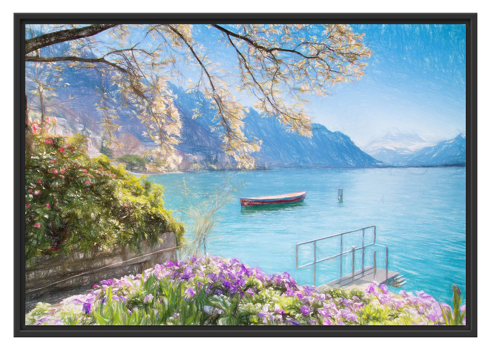 Pixxprint Genfer See im Sonnenschein