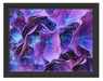 Hortensien Blüte Schattenfugenrahmen 38x30