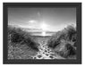 der Weg ins Meer Kunst B&W Schattenfugenrahmen 38x30