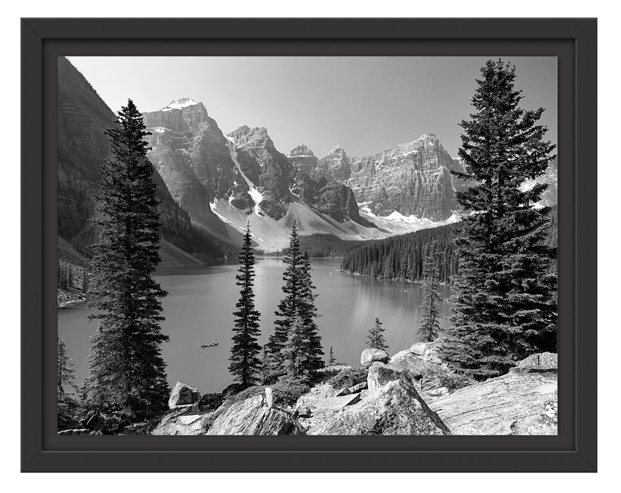 Moraine Lake kanadische Berge Schattenfugenrahmen 38x30