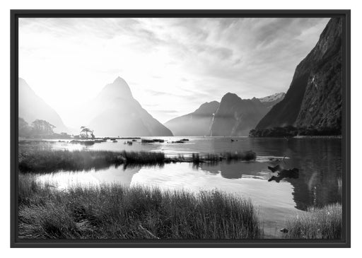 Milford Sound Neuseeland Schattenfugenrahmen 100x70