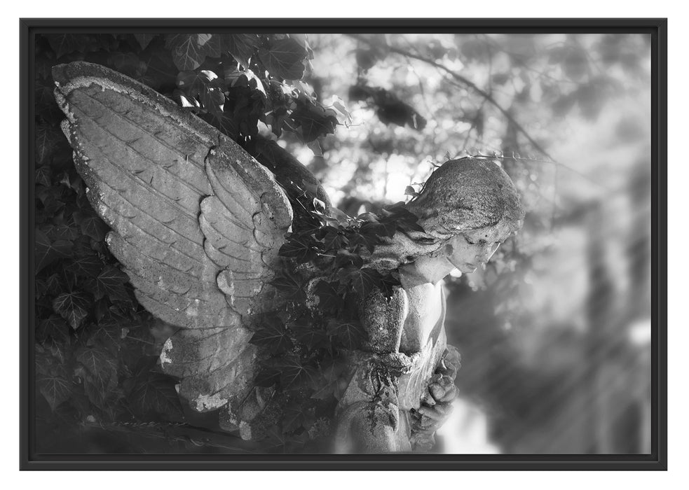 Pixxprint Engel im Sonnenlicht, im Schwebe-Effekt Bilderrahmen