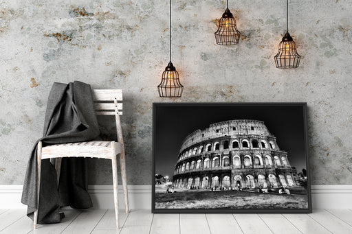 Colosseum in Rom Italien Italy Schattenfugenrahmen Wohnzimmer