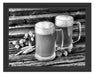Bier Bierglas Schattenfugenrahmen 38x30
