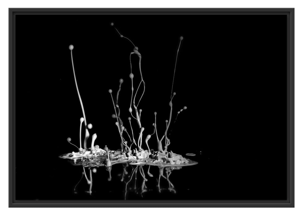 Pixxprint Dark Farbspritzer, im Schwebe-Effekt Bilderrahmen