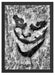 Böser Clown Gesicht Schattenfugenrahmen 55x40