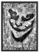 Böser Clown Gesicht Schattenfugenrahmen 80x60