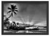 Palmen am Strand Schattenfugenrahmen 55x40