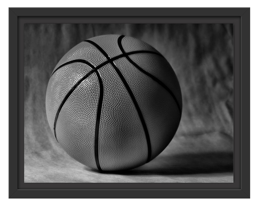 Basketball schwarzer Hintergrund Schattenfugenrahmen 38x30