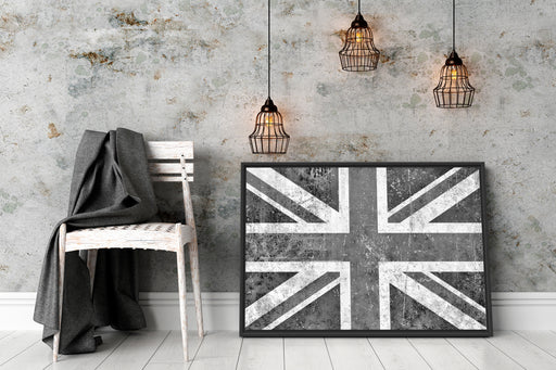 Union Jack Schattenfugenrahmen Wohnzimmer