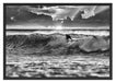 Surfen Wellenreiten Schattenfugenrahmen 100x70