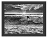 Surfen Wellenreiten Schattenfugenrahmen 38x30