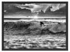 Surfen Wellenreiten Schattenfugenrahmen 80x60