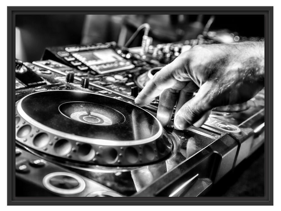 DJ Plattenteller, Cool Music Schattenfugenrahmen 80x60