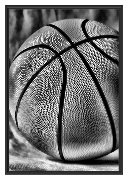Basketball schwarzer Hintergrund Schattenfugenrahmen 100x70