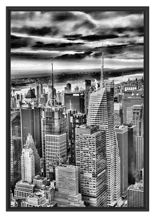 Skyline New York Schattenfugenrahmen 100x70