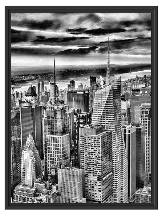 Skyline New York Schattenfugenrahmen 80x60