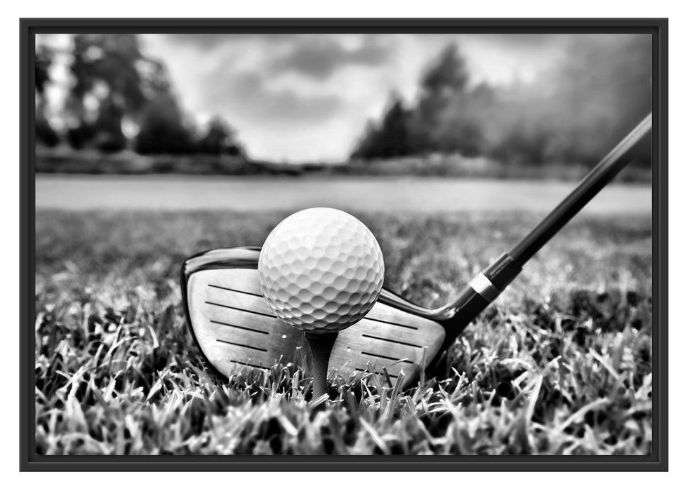 Pixxprint Golf Abschlag, im Schwebe-Effekt Bilderrahmen