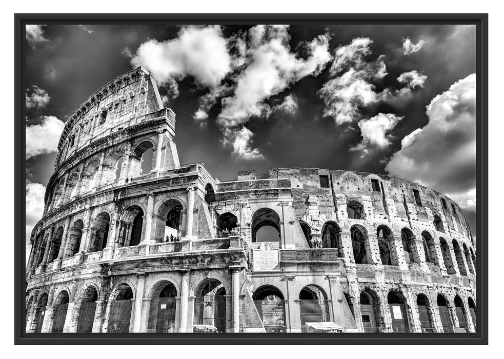 Pixxprint Colosseum bei Tag in Rom, im Schwebe-Effekt Bilderrahmen