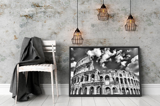 Colosseum bei Tag in Rom Schattenfugenrahmen Wohnzimmer