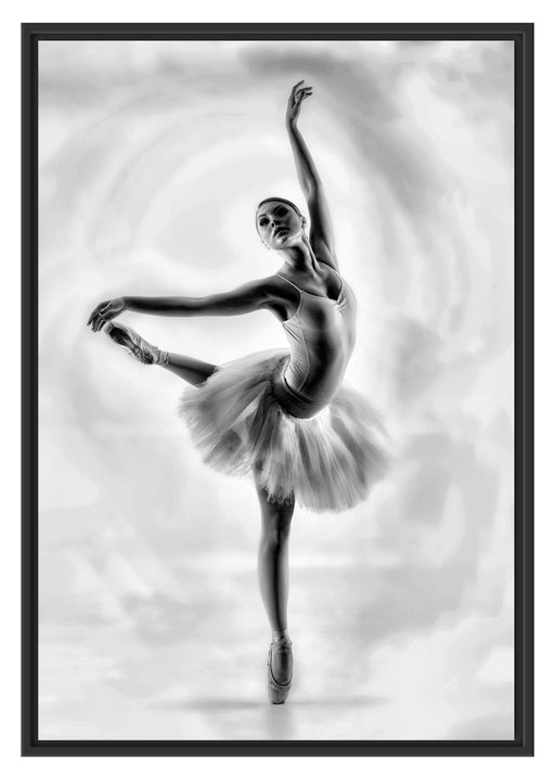Ästhetische Ballerina Schattenfugenrahmen 100x70