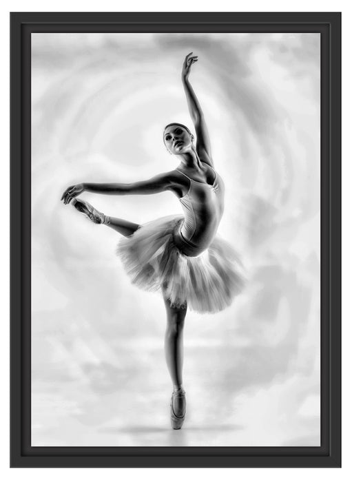 Ästhetische Ballerina Schattenfugenrahmen 55x40