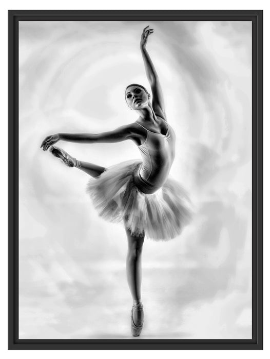 Ästhetische Ballerina Schattenfugenrahmen 80x60