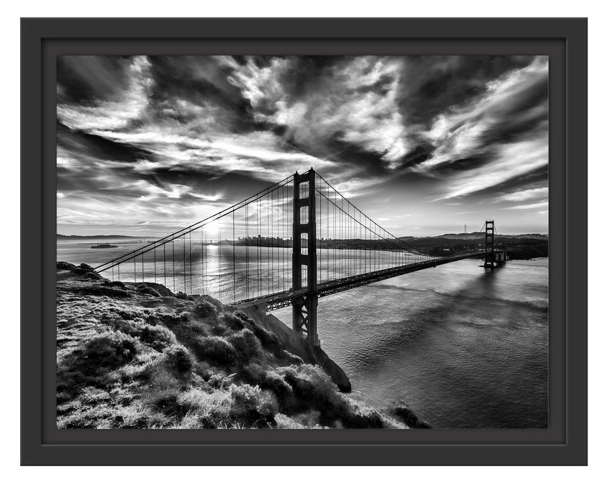 Golden Gate Bridge Schattenfugenrahmen 38x30