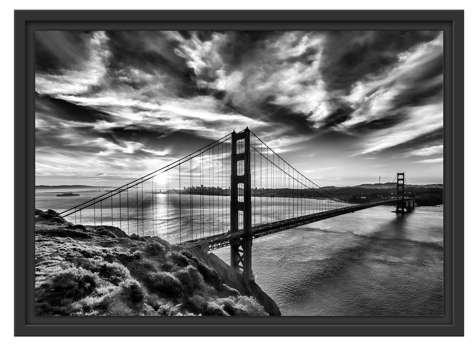 Golden Gate Bridge Schattenfugenrahmen 55x40