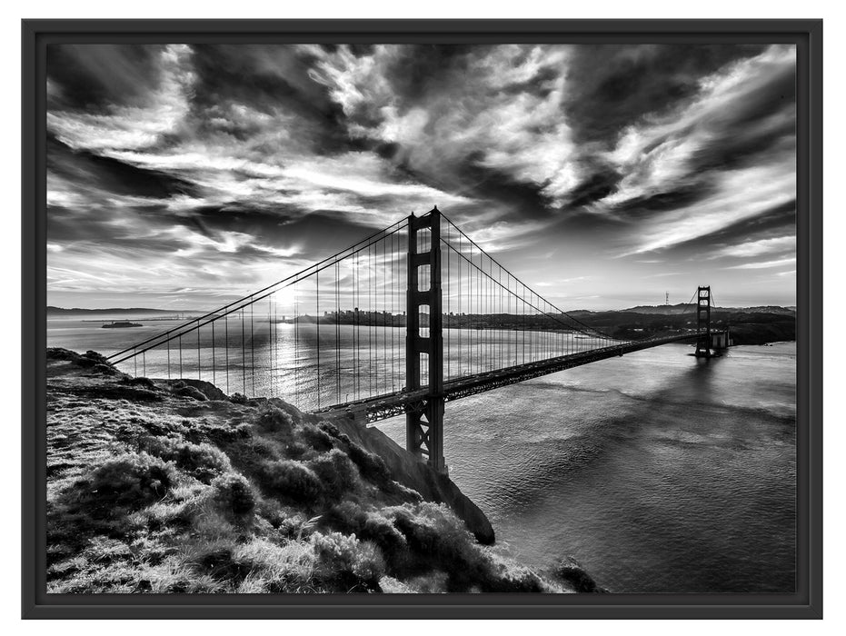 Golden Gate Bridge Schattenfugenrahmen 80x60