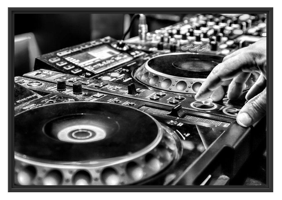 Pixxprint Modern beleuchteter DJ Pult, im Schwebe-Effekt Bilderrahmen