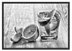 Gin Tonic Shot mit Zitronen Schattenfugenrahmen 100x70