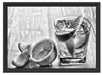 Gin Tonic Shot mit Zitronen Schattenfugenrahmen 55x40