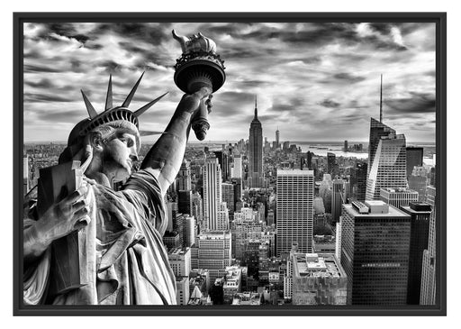 Freiheitsstatue in New York Schattenfugenrahmen 100x70