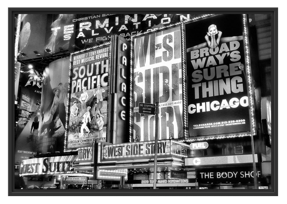 Programm des legendären Broadway's Schattenfugenrahmen 100x70