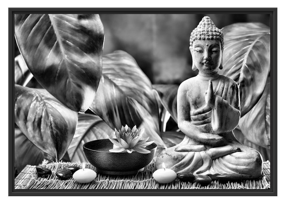 Pixxprint Buddha Statue, im Schwebe-Effekt Bilderrahmen