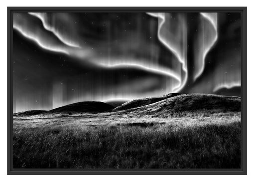 phantastisches Polarlicht Schattenfugenrahmen 100x70