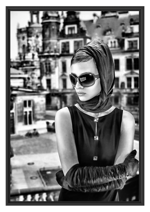Audrey in Paris Schattenfugenrahmen 100x70