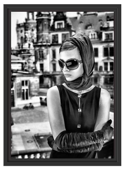 Audrey in Paris Schattenfugenrahmen 55x40