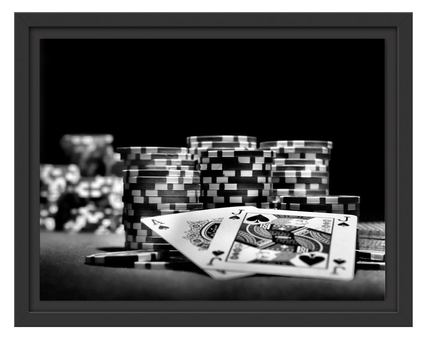 Pokertisch Las Vegas Schattenfugenrahmen 38x30