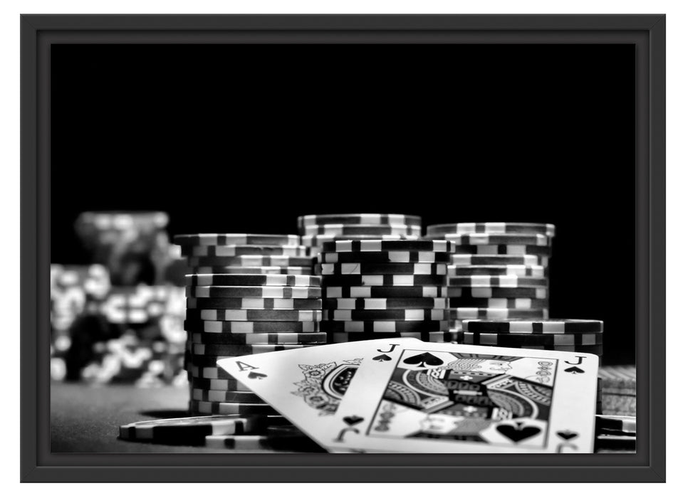 Pokertisch Las Vegas Schattenfugenrahmen 55x40