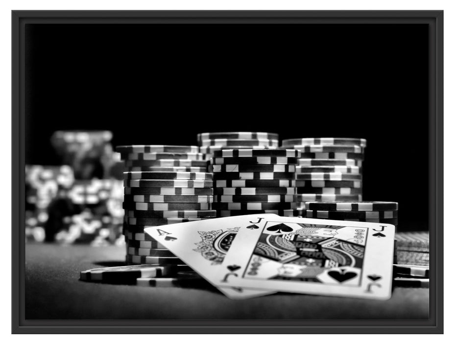 Pokertisch Las Vegas Schattenfugenrahmen 80x60