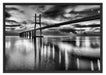 Brücke Lissabon Schattenfugenrahmen 100x70
