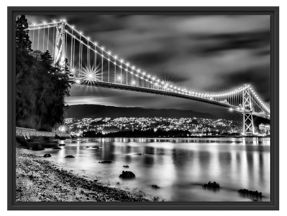 Lions Gate Bridge Vancouver Schattenfugenrahmen 80x60