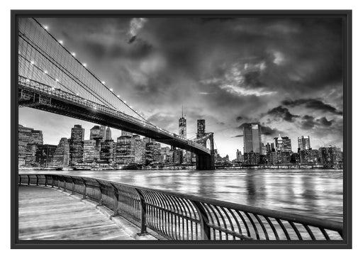 Brooklyn Bridge Park New York Schattenfugenrahmen 100x70