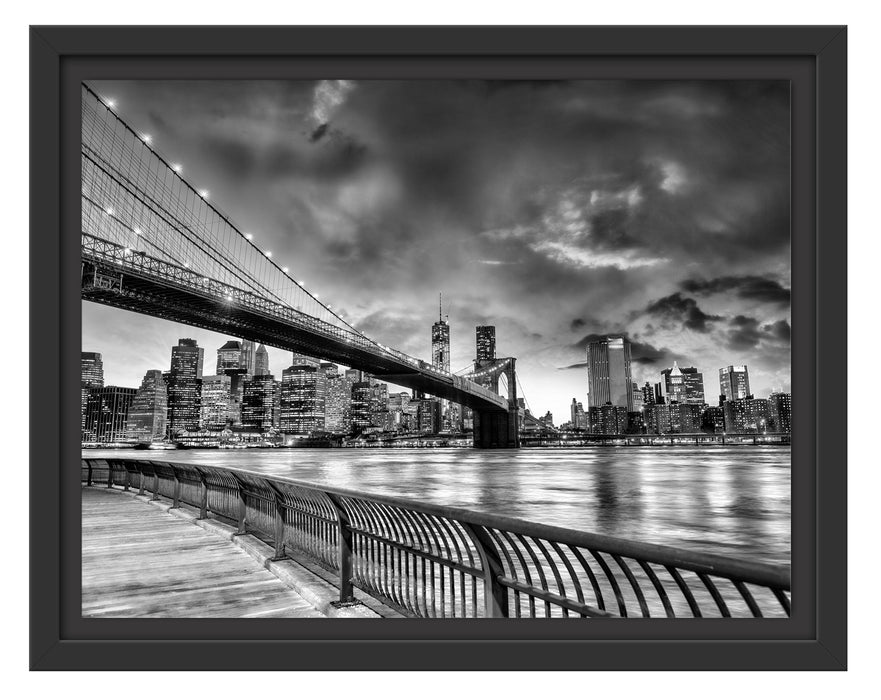 Brooklyn Bridge Park New York Schattenfugenrahmen 38x30