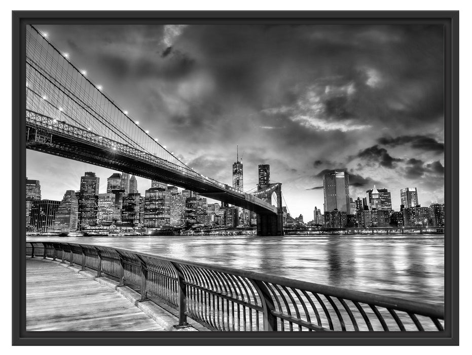 Brooklyn Bridge Park New York Schattenfugenrahmen 80x60