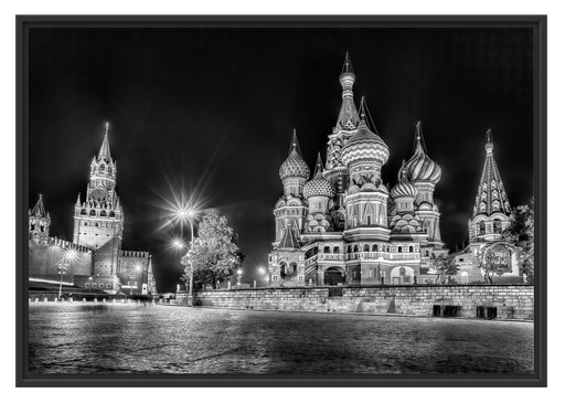 Basilius Kathedrale in Moskau Schattenfugenrahmen 100x70