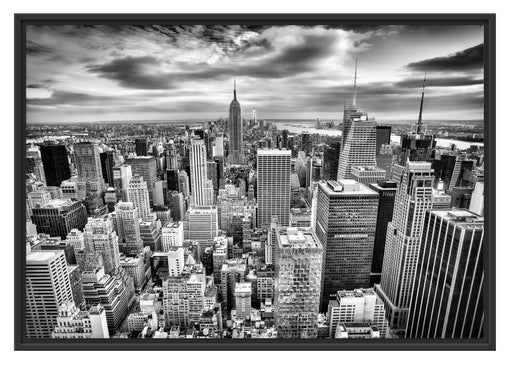 Skyline von New York Schattenfugenrahmen 100x70