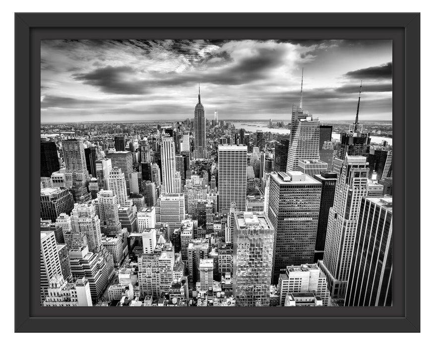 Skyline von New York Schattenfugenrahmen 38x30